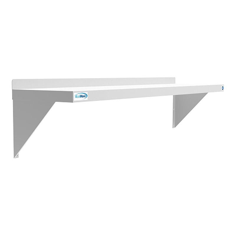 Pemberly Row 12x48 NSF Stainless Steel Wall Mount Shelf for Kitchen in Silver
