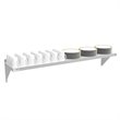 Pemberly Row 12x60 NSF Stainless Steel Wall Mount Shelf for Kitchen in Silver