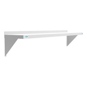 Pemberly Row 12x60 NSF Stainless Steel Wall Mount Shelf for Kitchen in Silver