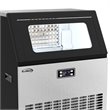 Pemberly Row CIM265 Undercounter Metal Ice Maker Machine in Black