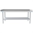 Pemberly Row 30x60 Heavy Duty 16-Gauge Stainless Steel Equipment Stand in Silver