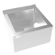 Pemberly Row 19x22x12 Stainless Steel Floor Mop Sink with Deep Basin in Silver