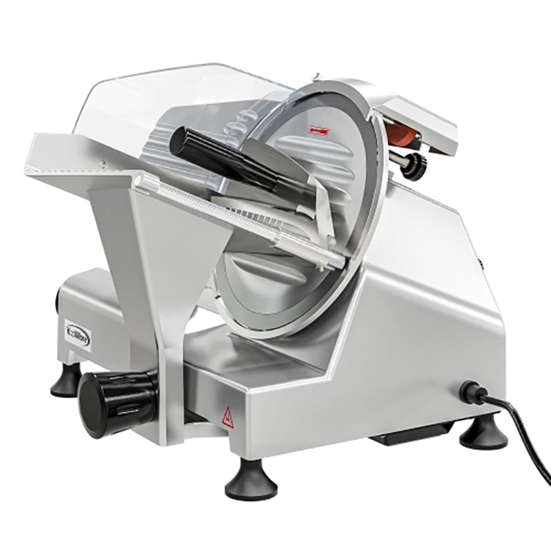 Pemberly Row Silver Stainless Steel Deli Meat Slicer with 9
