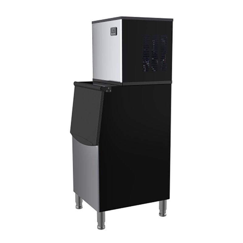 Pemberly Row Modular Stainless Steel Ice Maker Machine in Silver