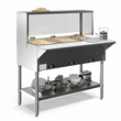 Pemberly Row 3 Pan Open Well Electric Steam Table with Undershelf & Sneeze-Guard