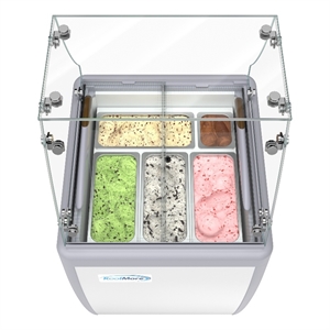 Pemberly Row 26&quot Gelato Dipping Cabinet Display Freezer with Sliding Glass Door