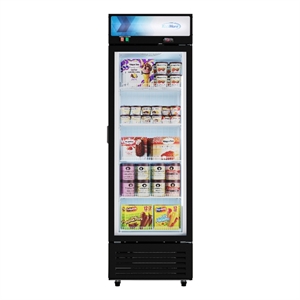 Pemberly Row 24&quot One Glass Door Merchandiser Freezer 12 cu. ft. in Black