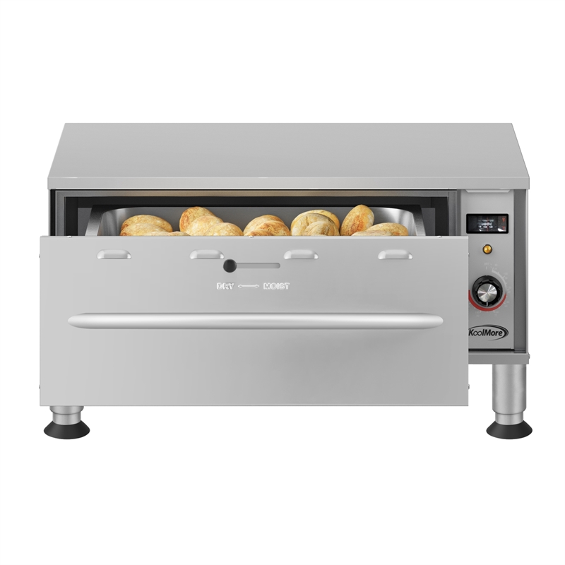 Pemberly Row One-Drawer Commercial Free Standing Warming Drawer in Steel