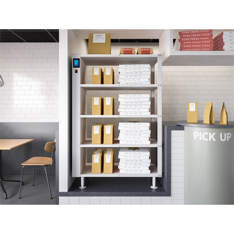 Pemberly Row 5-Shelves Commercial Take Out Warmer Cabinet w/ Touch Screen Steel