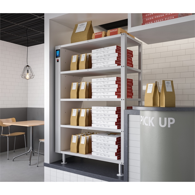 Pemberly Row 5-Shelves Commercial Take Out Warmer Cabinet w/ Touch Screen Steel