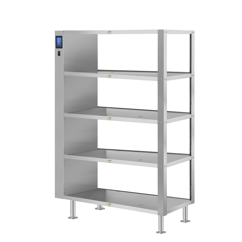 Pemberly Row 5-Shelves Commercial Take Out Warmer Cabinet w/ Touch Screen Steel