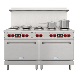 Pemberly Row 60&quot Electric Range with 10 Burners & 2 Standard Electric Ovens