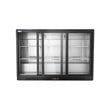 Pemberly Row 3 Slide Door Metal Back Bar Cooler Counter Height Refrigerator