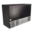 Pemberly Row 3-Door Metal Back Bar Cooler Counter Height Refrigerator in Black