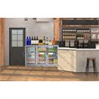 Pemberly Row 3-Door Stainless Steel Back Bar Cooler Refrigerator in Silver