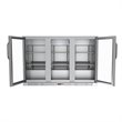 Pemberly Row 3-Door Stainless Steel Back Bar Cooler Refrigerator in Silver