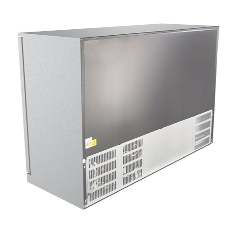 Pemberly Row 3-Door Stainless Steel Back Bar Cooler Refrigerator in Silver