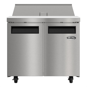 Pemberly Row 36&quot Commercial 2-Door Refrigerated Salad & Sandwich Prep Table