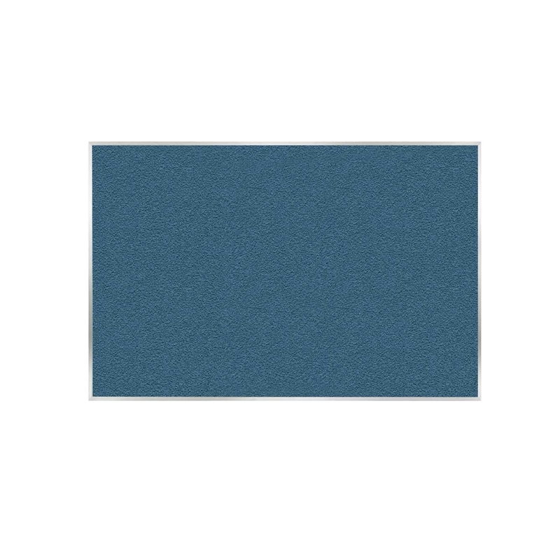 Pemberly Row Vinyl 4' x 6' Bulletin Board with Aluminum Frame in Ocean Blue