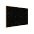 Pemberly Row Wood 3' x 5' Rubber Bulletin Board with Wood Frame in Speckled Tan