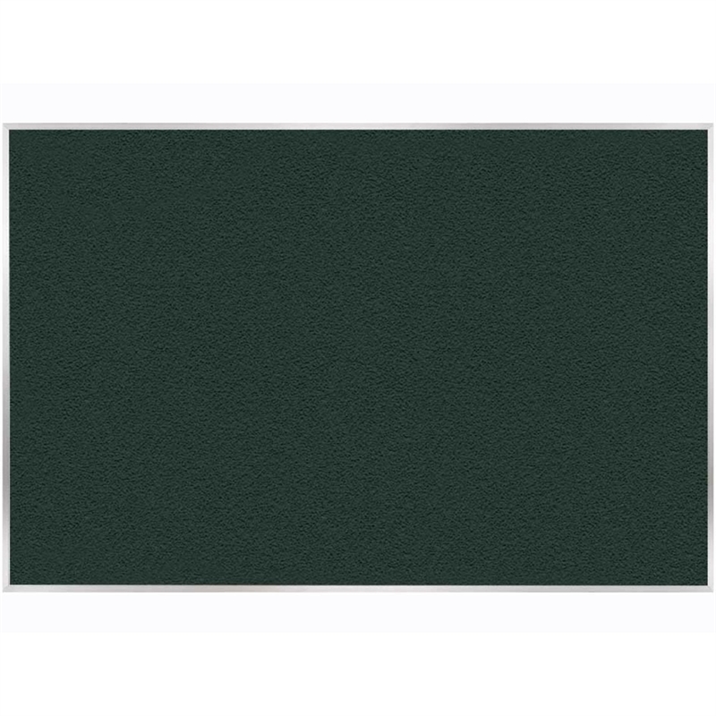 Pemberly Row Vinyl 4' x 12' Bulletin Board with Aluminum Frame in Ebony Brown