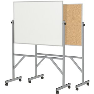 Pemberly Row Wood 3' H x 4' W Reversible Bulletin Board in Natural