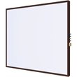 Pemberly Row Ceramic 3' x 4' Impression Whiteboard with modern Frame in White
