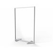 Pemberly Row Plastic Floor Partition with Full Panel Infill in Clear
