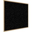 Pemberly Row Wood 4' x 4' Rubber Bulletin Board with Wood Frame in Speckled Tan