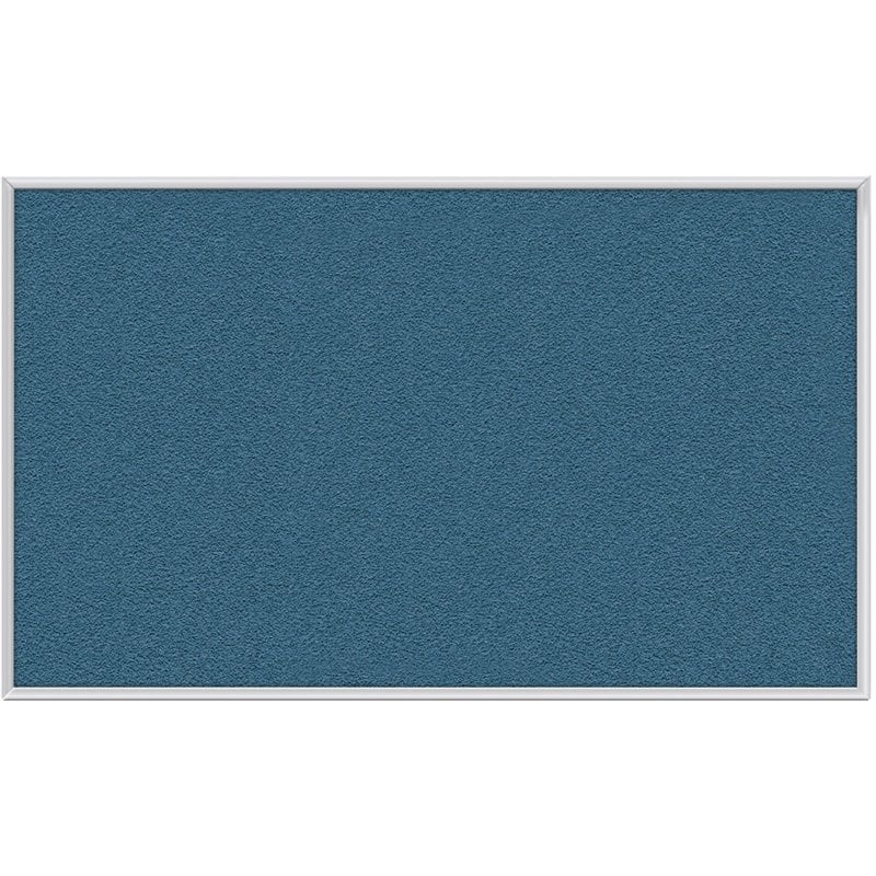 Pemberly Row Vinyl 3' x 4' Bulletin Board with Aluminum Frame in Ocean Blue