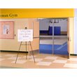 Pemberly Row Vinyl 4' x 8' Bulletin & Magnetic Whiteboard B-Set in Ivory