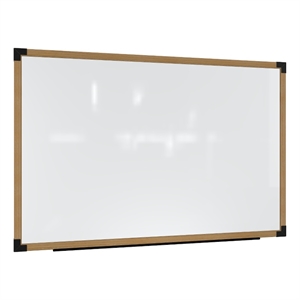 Pemberly Row Wall Whiteboard Magnetic Natural Oak Frame 3 x 6ft