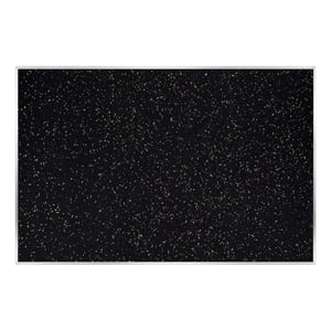 Pemberly Row Recycled Bulletin Board - Satin Aluminum Frame - 4ft H x 7ft 4&quotW