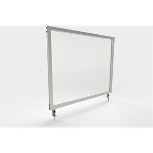 Pemberly Row Plastic 24&quot x 29&quot Attachable Desktop Divider in White
