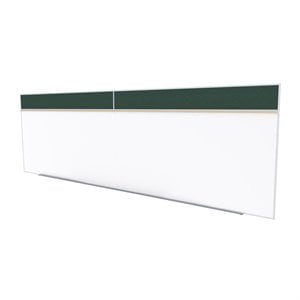 Pemberly Row Vinyl 5' x 16' Bulletin & Magnetic Whiteboard Set-A in Ebony Brown