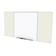 Pemberly Row Vinyl 4' x 8' Bulletin & Magnetic Whiteboard Set in Ivory