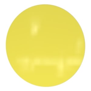 Pemberly Row Low Profile Circular Glass Dry Erase Board Magnetic in Yellow