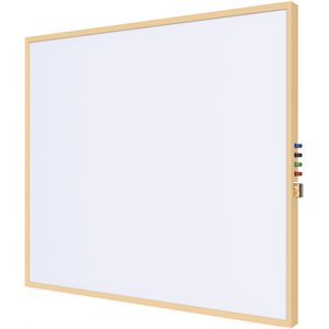 Pemberly Row Ceramic 2' x 3' Impression Whiteboard with Modern Frame in White