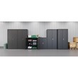 Pemberly Row 3 Shelf Welded Metal Locking Storage Cabinet in Black