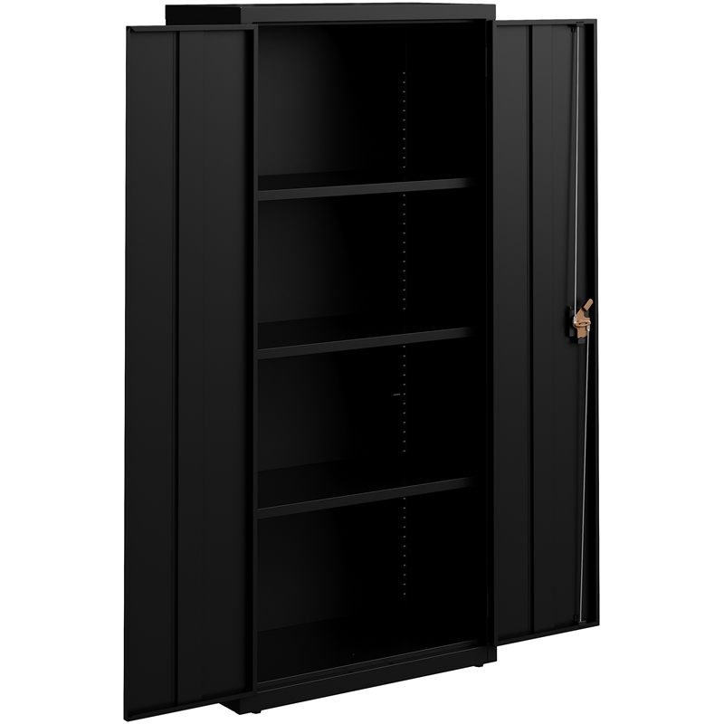 Pemberly Row Welded Metal Storage Cabinet 4 Shelves 15
