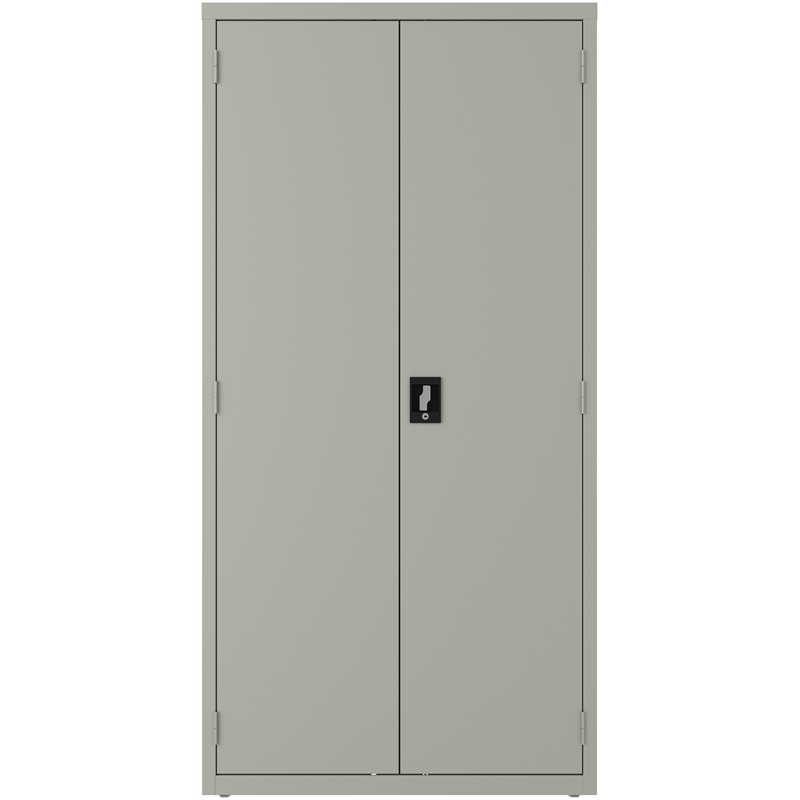 Pemberly Row Metal Wardrobe Cabinet 18in D x 36in W x 72in H in Light Gray