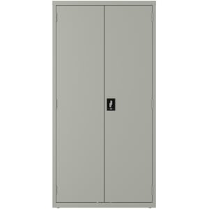 Pemberly Row Metal Wardrobe Cabinet 18in D x 36in W x 72in H in Light Gray