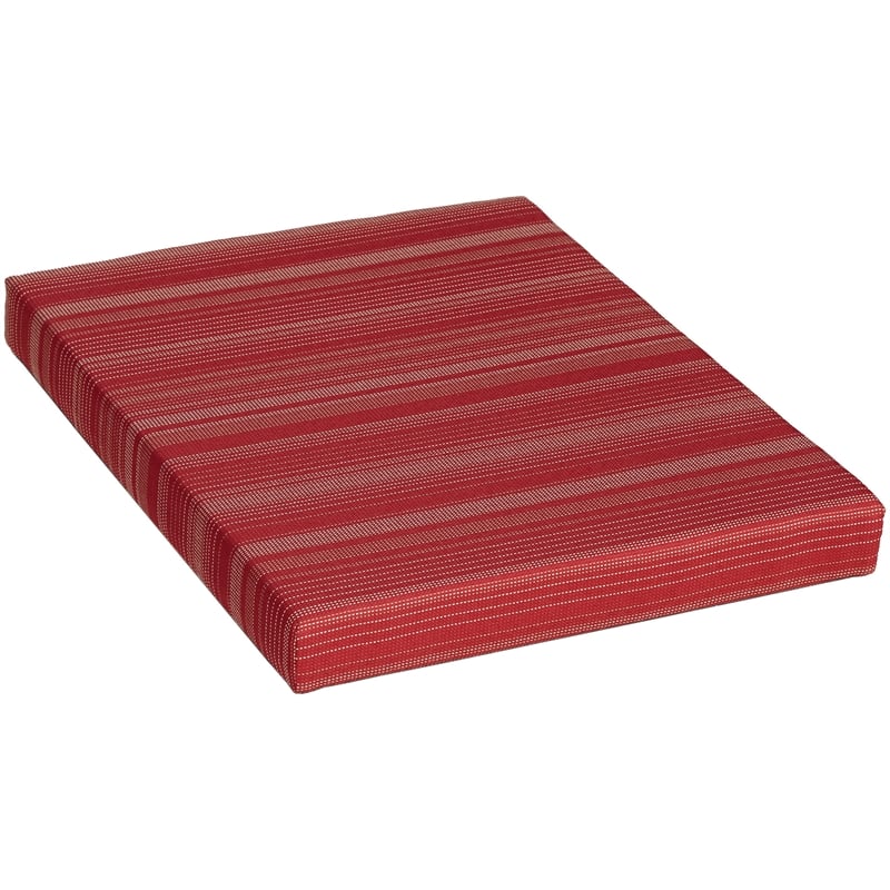Pemberly Row Fabric Seat Cushion for 20-in Deep Pedestal in Heat Wave/Red