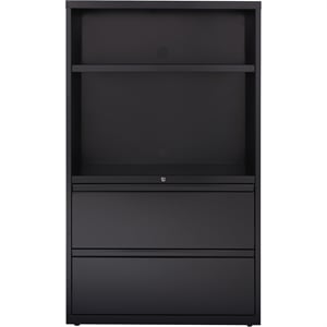 Pemberly Row 36-in Wide 2 Drawer Lateral Combo File Cabinet in Black