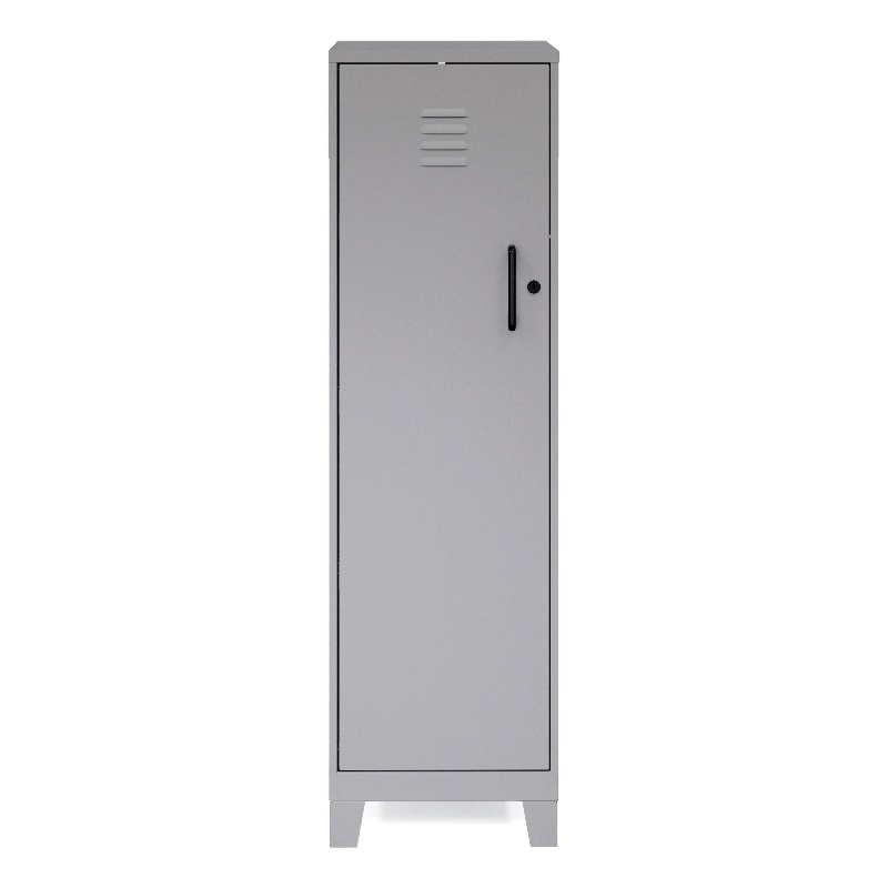 Pemberly Row 4 Shelf No Assembly Metal Storage Locker Cabinet in Arctic Silver