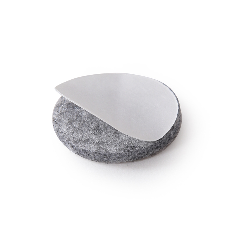 Pemberly Row Contemporary Self-Stick Furniture Felt Pads in Gray