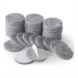 Pemberly Row Contemporary Self-Stick Furniture Felt Pads in Gray