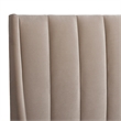 Pemberly Row Contemporary Queen Upholstered Platform Bed in Mink Beige