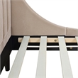 Pemberly Row Contemporary Queen Upholstered Platform Bed in Mink Beige