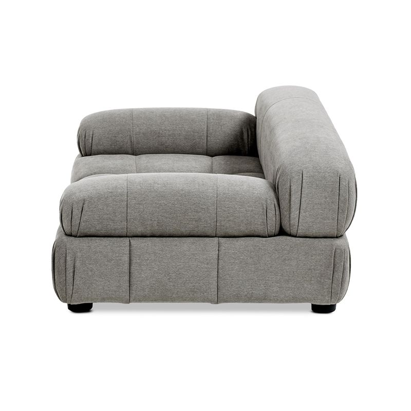 Pemberly Row Upholstered Small to Medium Pet Bed in Uptown Gray Velvet
